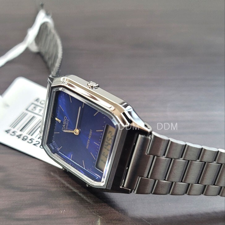 Casio Unisex Wrist Watch metal band Blue AQ-230GG-2A Original New