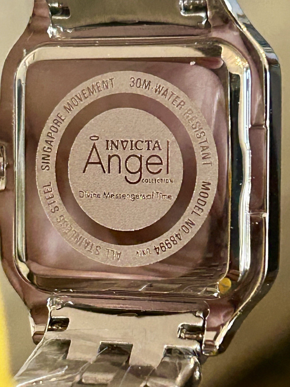 Invicta Angel, WR 30m, 28mm, 7” Wrist, New/Box/3yr Wnty, Stainless Steel (48994)