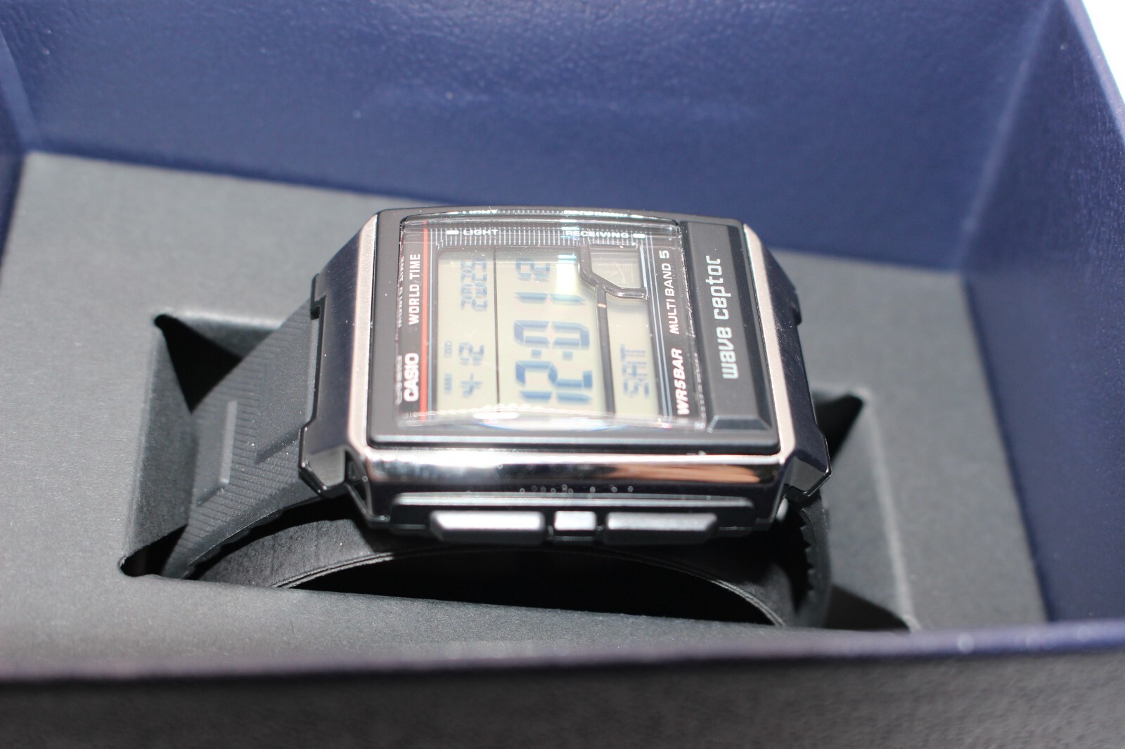 CASIO WAVE CEPTOR WV-59R-1AJF Men’s Watch New in Box Mineral glass World Time