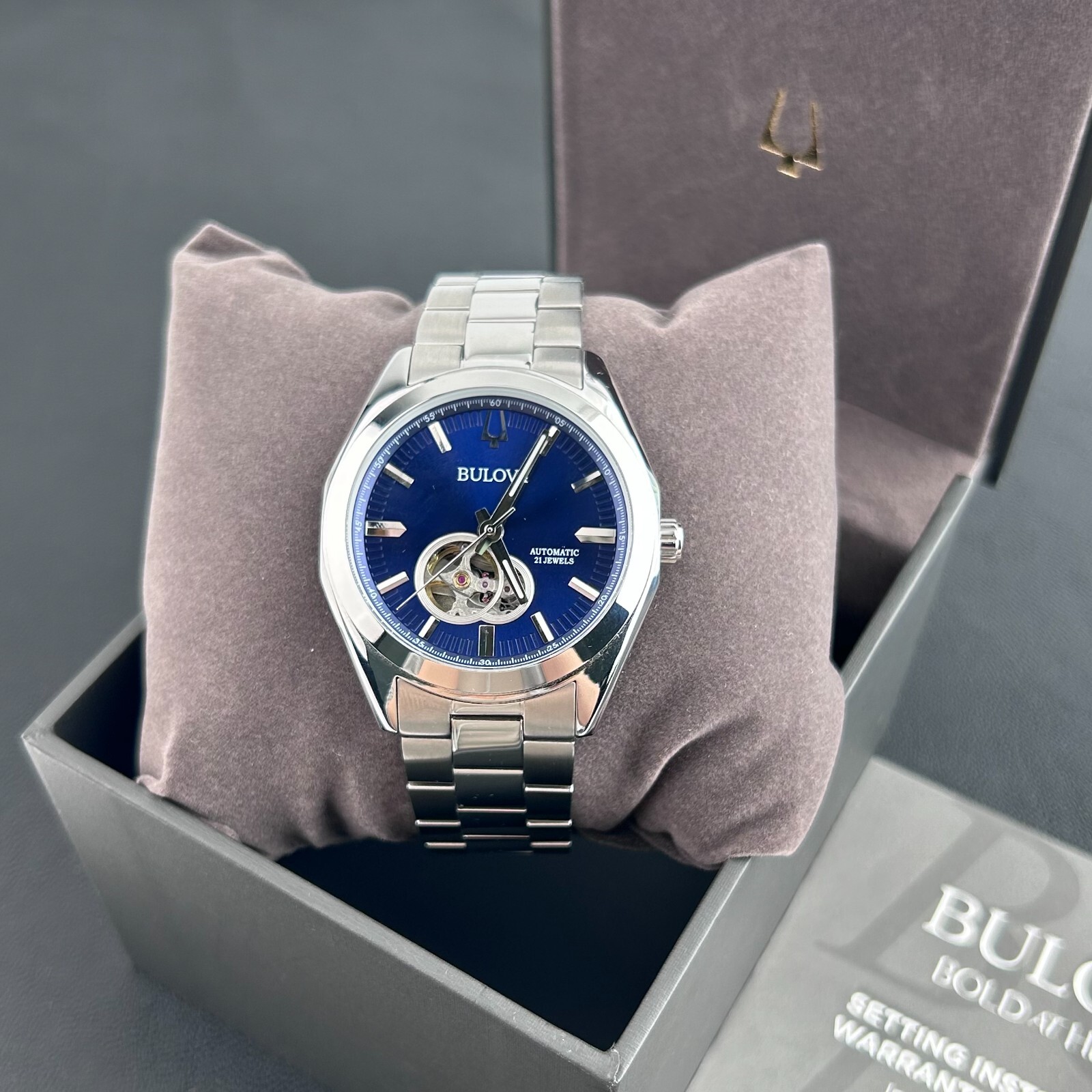 Bulova Surveyor 96A275 Blue Dial Men’s classic Automatic Chronograph 42mm