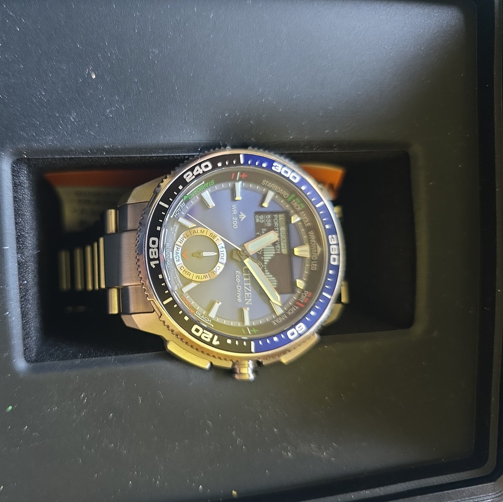 CITIZEN Promaster Marine Wave Tracker JV3006-50L Blue Dial Chronograph Watch
