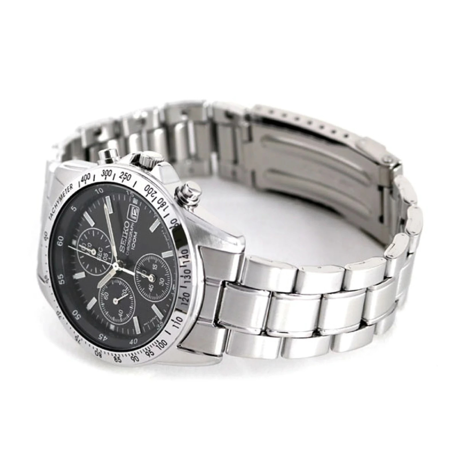 SEIKO High-speed Chronograph SND367PC SND367P1 Black Silver Men’s Watch Analog