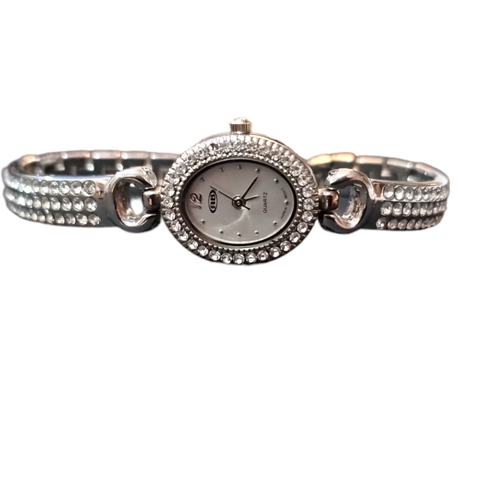 Beautiful Ladies AB 3104 Gem Set Strap & Bezel. Excellent Condition-New Battery