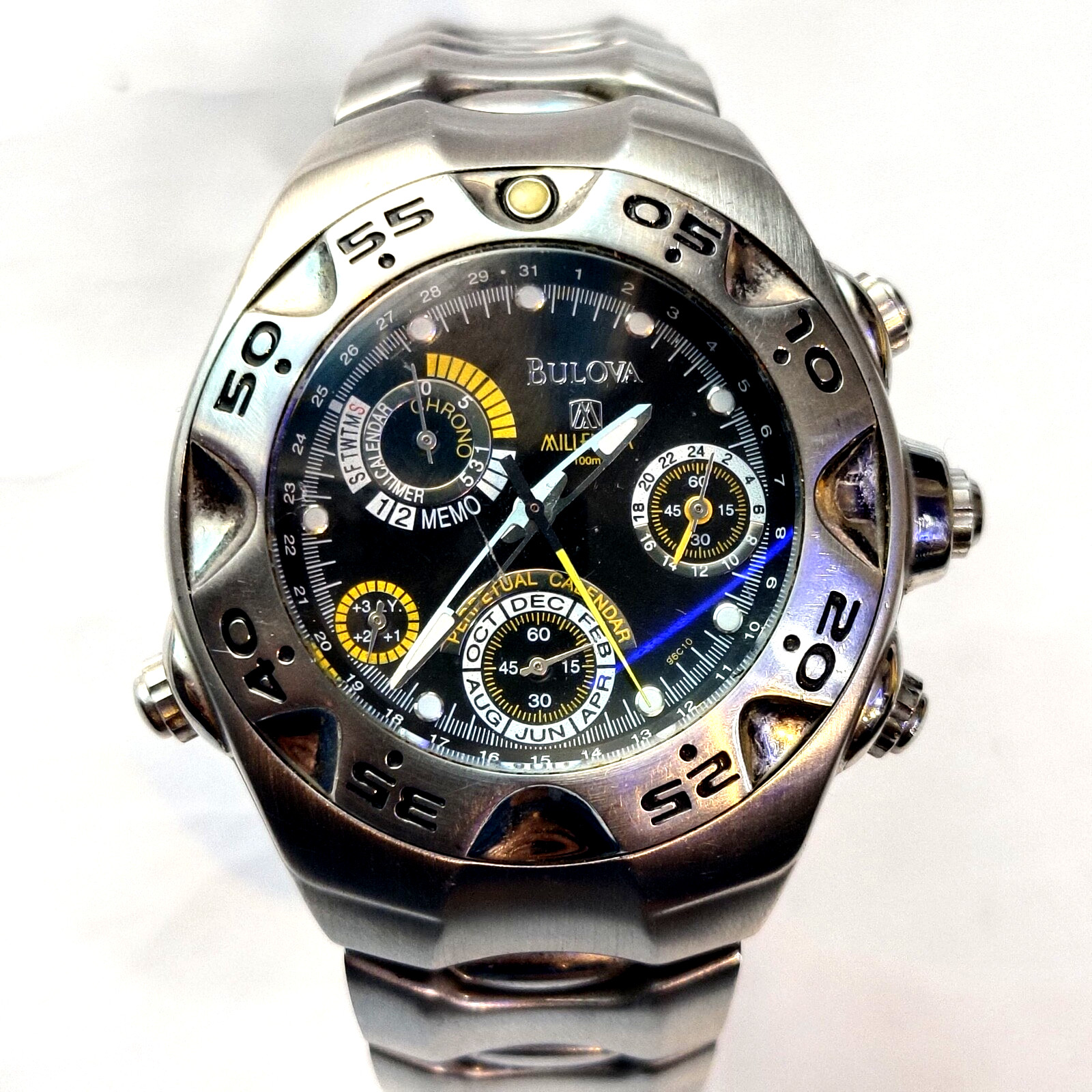 SPECIAL 96C10 BULOVA MILLENNIA PERPETUAL CALENDAR WATCH EB-2