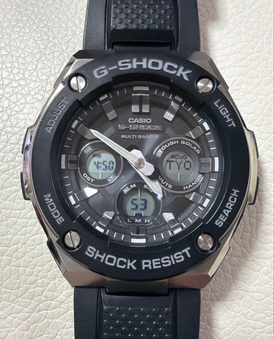 CASIO G-SHOCK G-STEEL GST-W300-1AJF Radio Solar Carbon Resin Black Middle Size