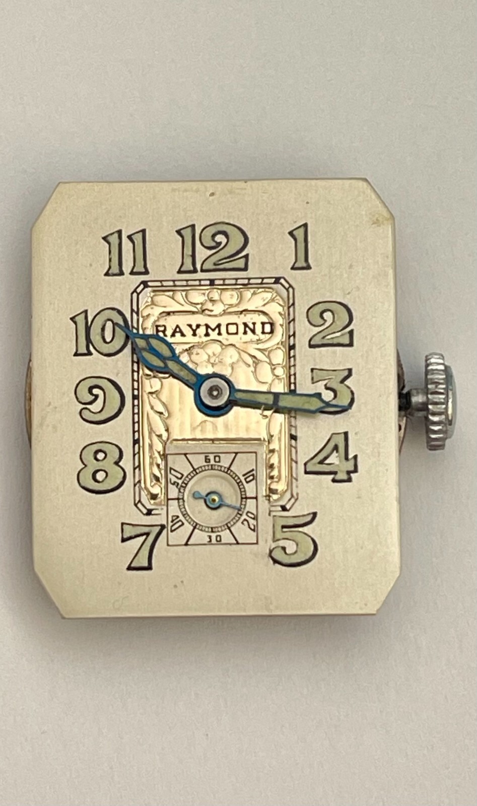 Antique RAYMOND Watch 15 Jewels 3 Adjustments Chromium Plated Antique Watch