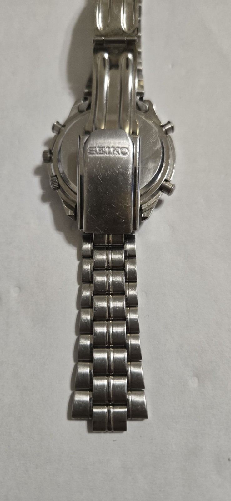Vintage Men’s Seiko Chronograph Alarm 7T32-6E69 Quartz Date Watch