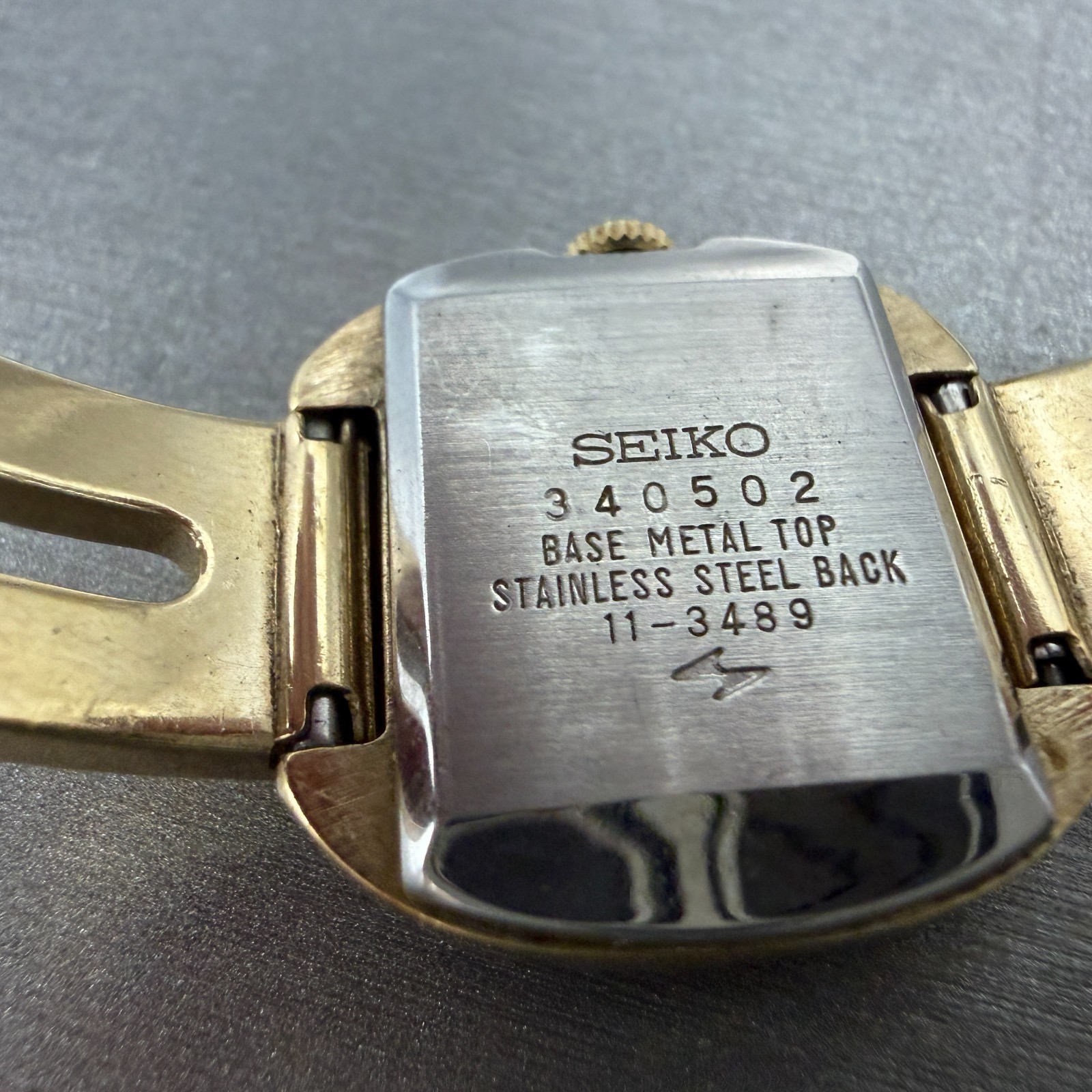 Seiko Watch Women 25mm Brown Dial Gold Tone Manual Round 11-3489 New Battery