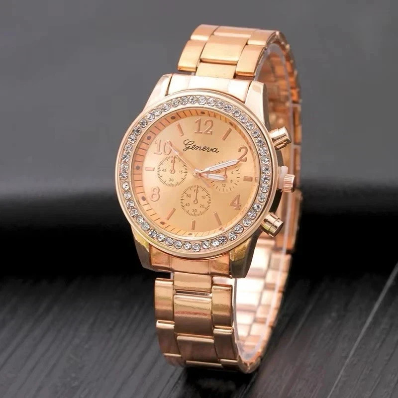 Rose Gold Women’s Watches With Diamonds Wrist Watch Rhinestone Watch