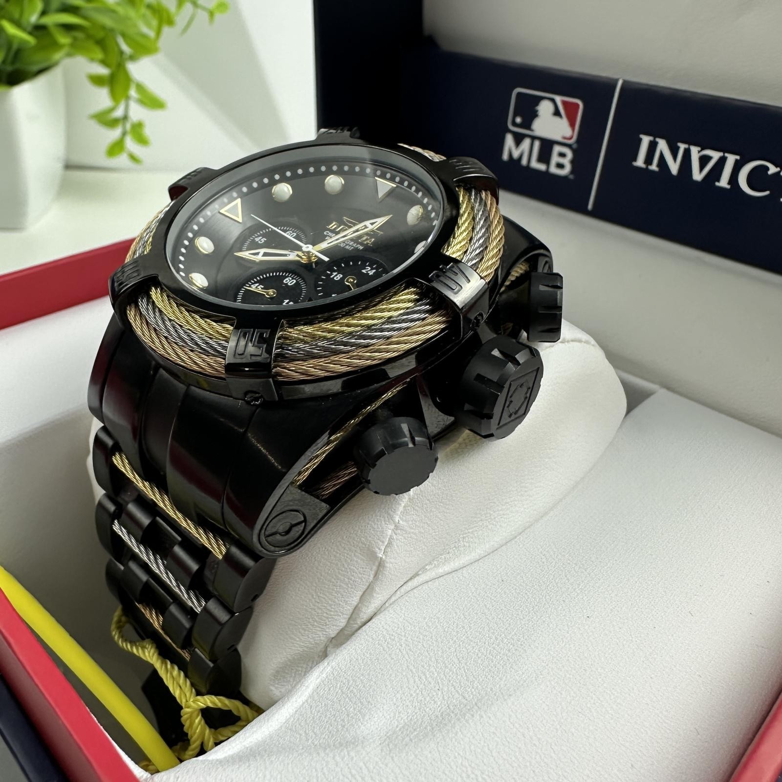 Invicta $929 Bolt Men’s Watch 23050 Black 53mm Japan Quartz 200M Chronograph