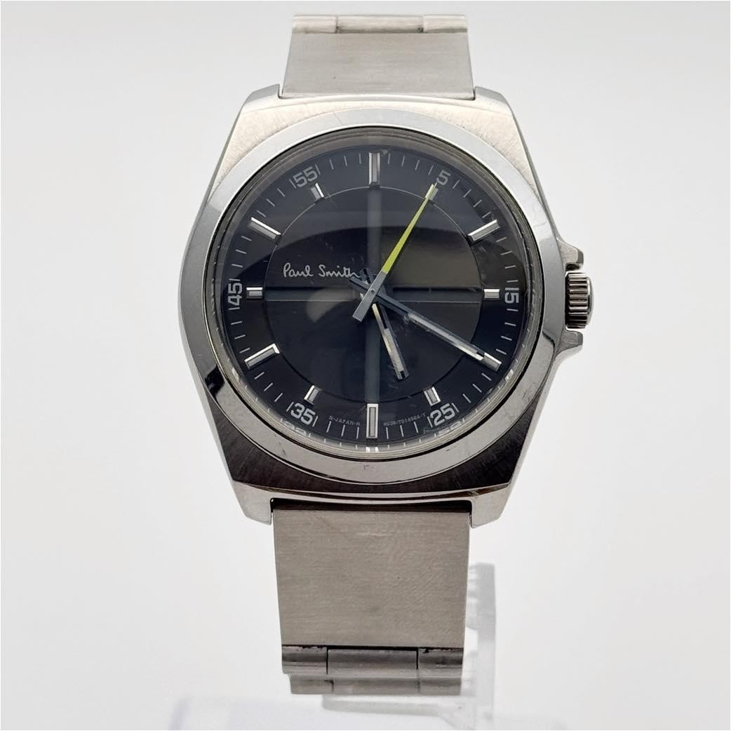 Paul Smith Closed Eyes Dial Quartz Stainless Steel Mens Watch 6038 Japan In hand