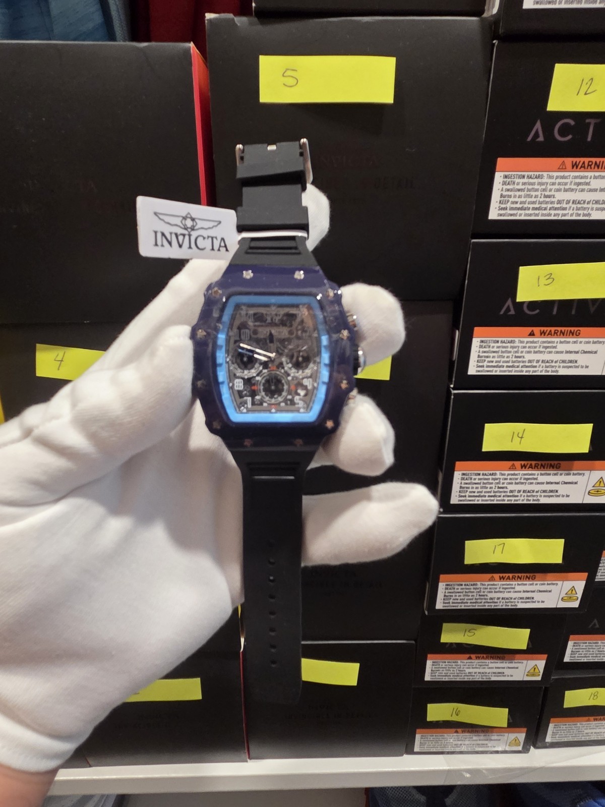 Invicta Racing Night Fall Nitro Gen Men’s Watch 43mm Quartz 50m Blue/Gray w/Box