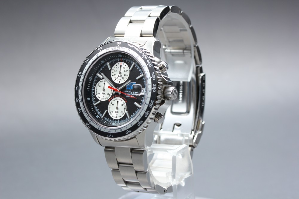 RARE MINT SEIKO NASA Spinoff Panda Dial 1000 Limited Quartz Men’s Watch Full Set