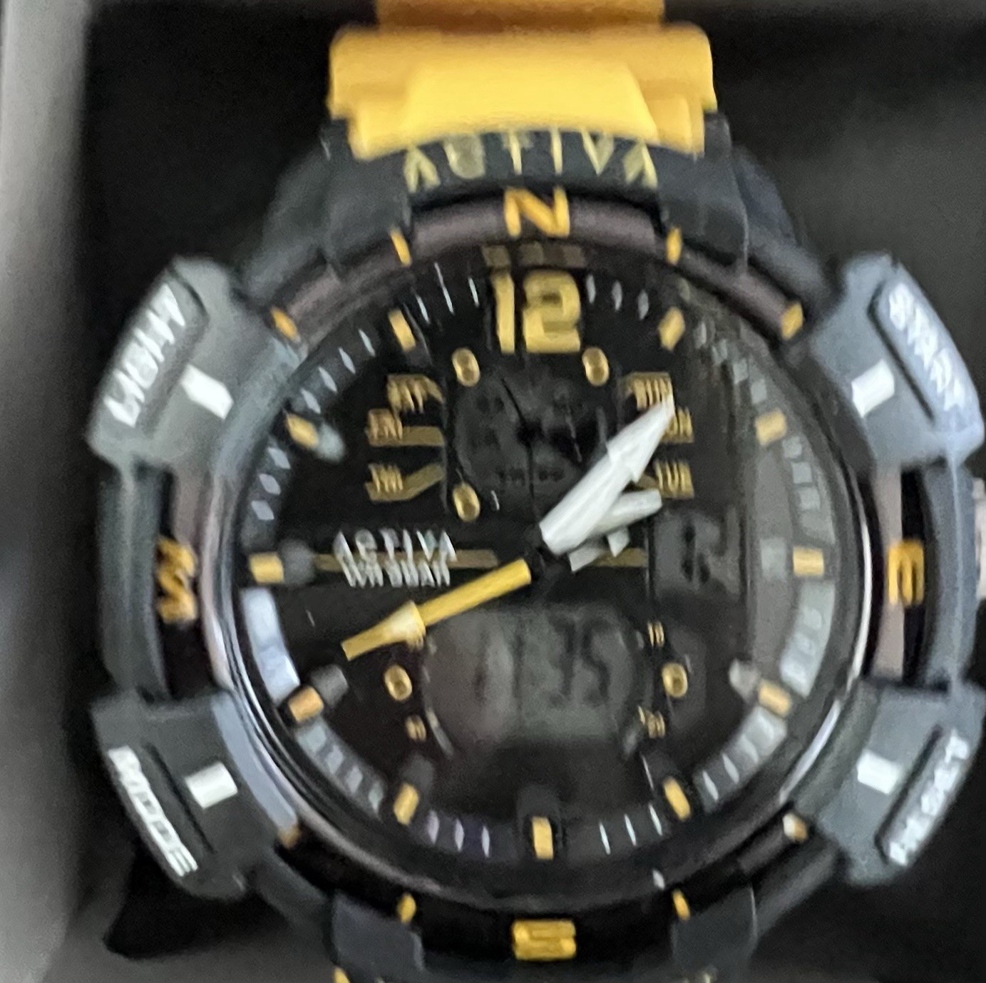 ACW8045-004 – Activa X Invicta Yellow Band Digital Men’s Watch – 53mm New In Box
