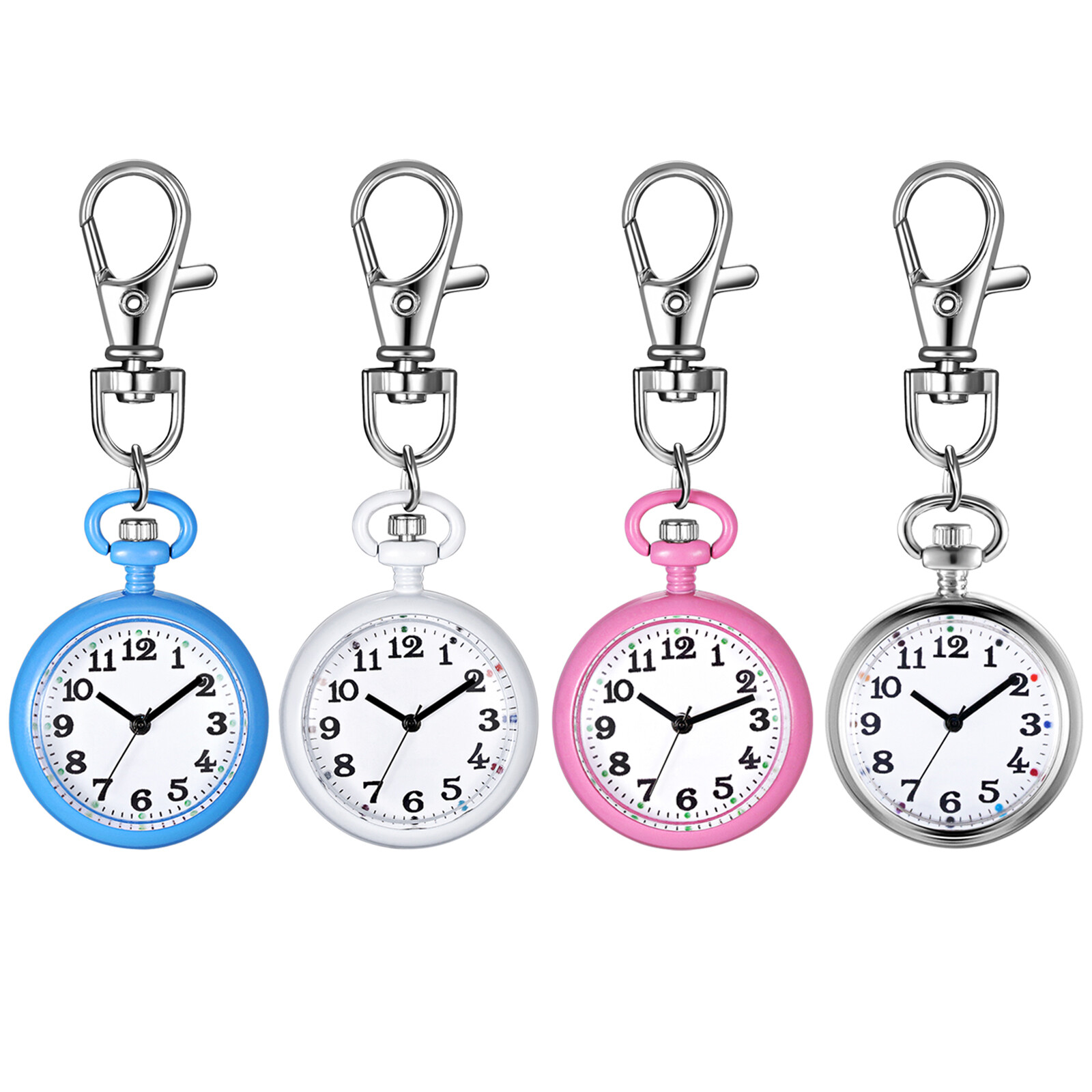 Outdoors Backpack Clip on Fob Watch Nurse Doctor Hanging Quartz Watch Keychain
