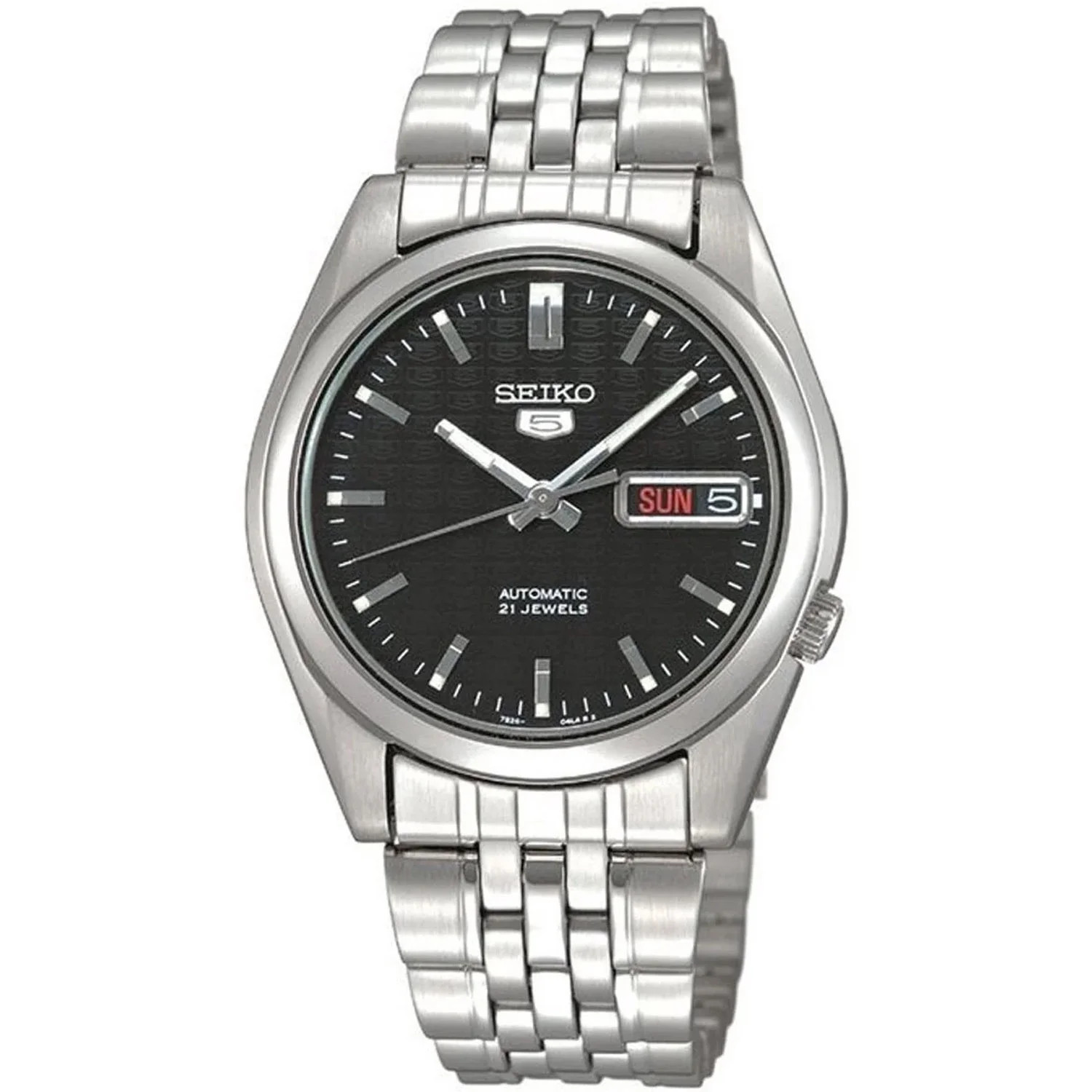 Seiko SNK361K Mens Automatic Watch Black Stainless Steel Dress Watch 5