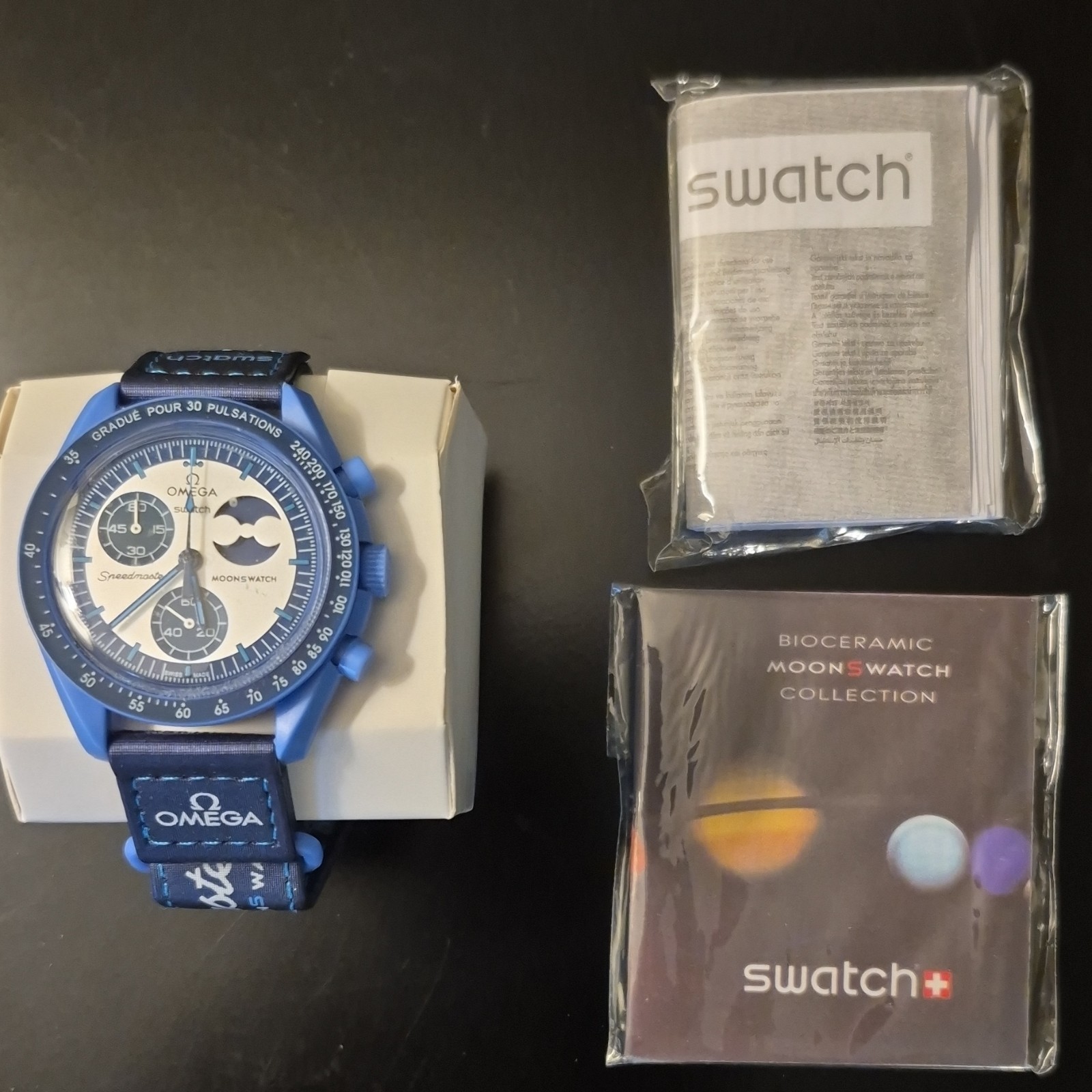 Swatch OMEGA x Swatch MoonSwatch Moonphase Blue Chronograph Quartz 42mm