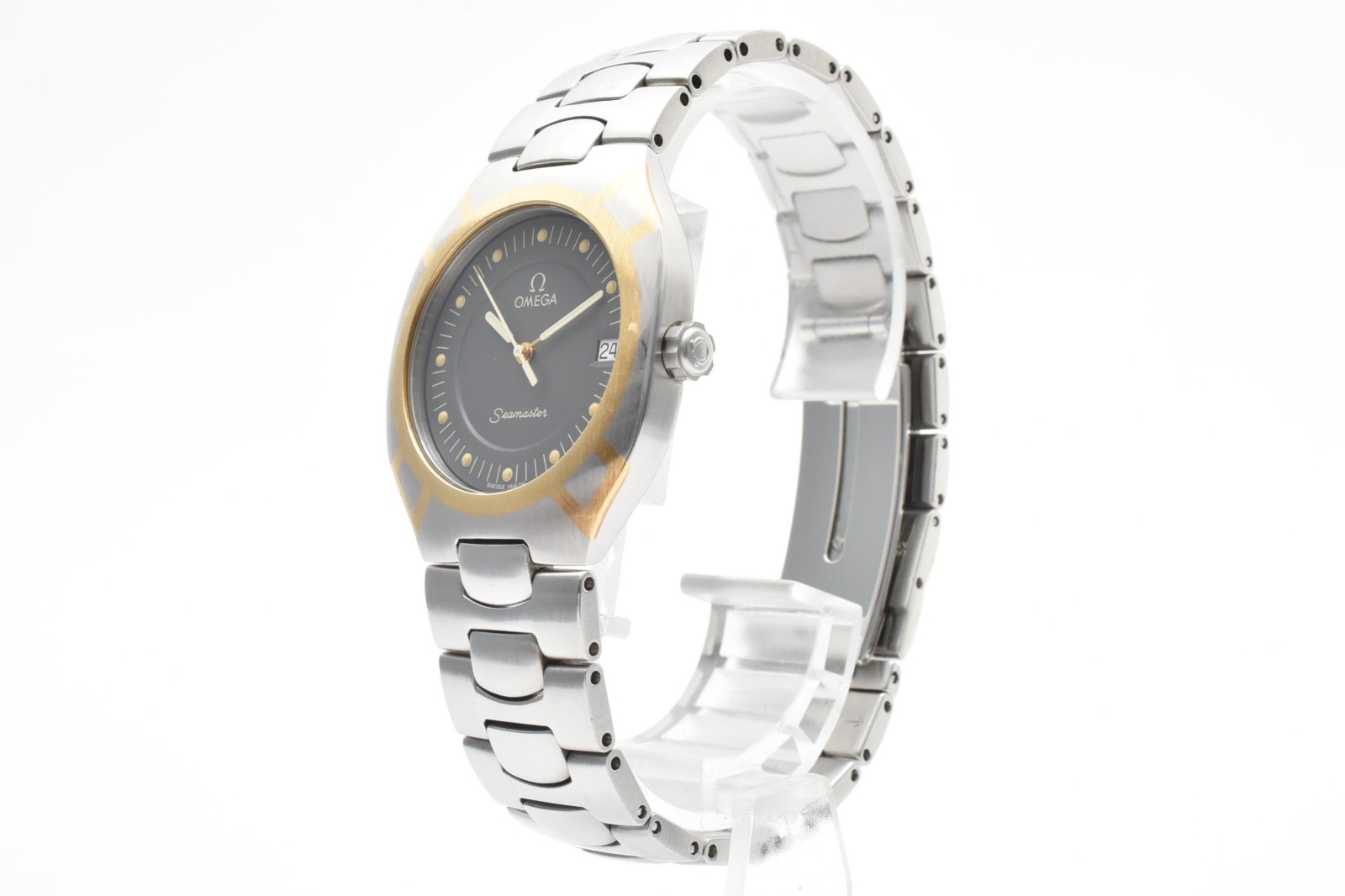 [Near MINT] OMEGA Seamaster Polaris 396.1022 Men’s Black Dial Quartz Watch JAPAN
