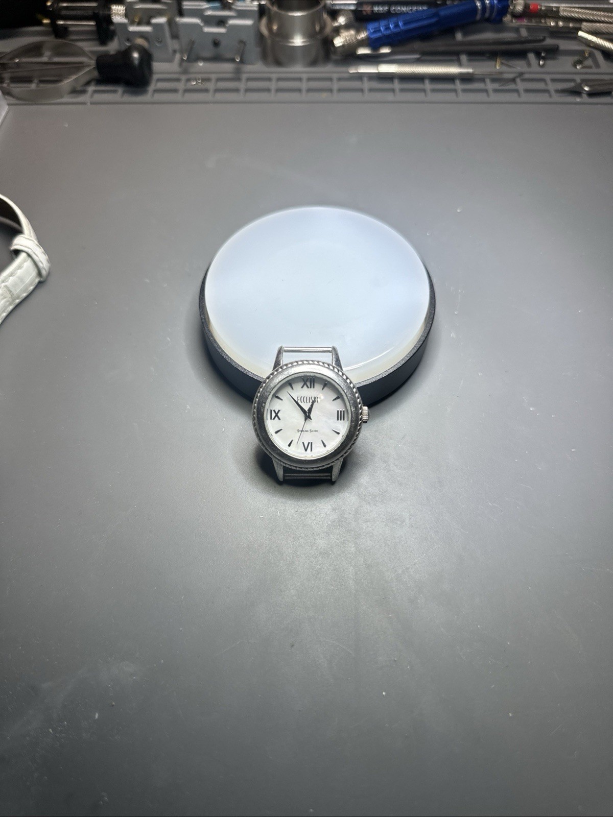 Eclipse Sterling Silver Ladies Quartz Watch Head Roman Numeral Dial Runs
