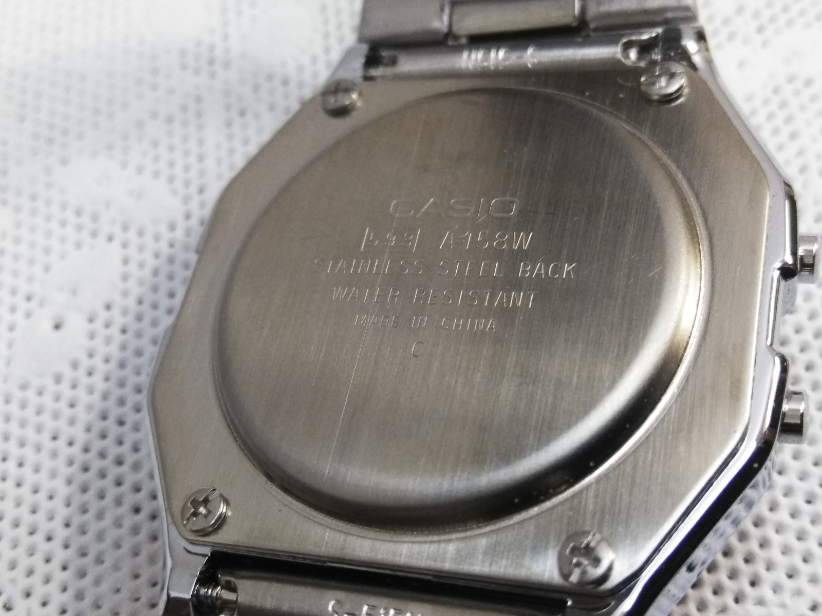 CASIO A158W-1 Unisex Classic Silver Digital A158 Sport Watch WR 30M NEW