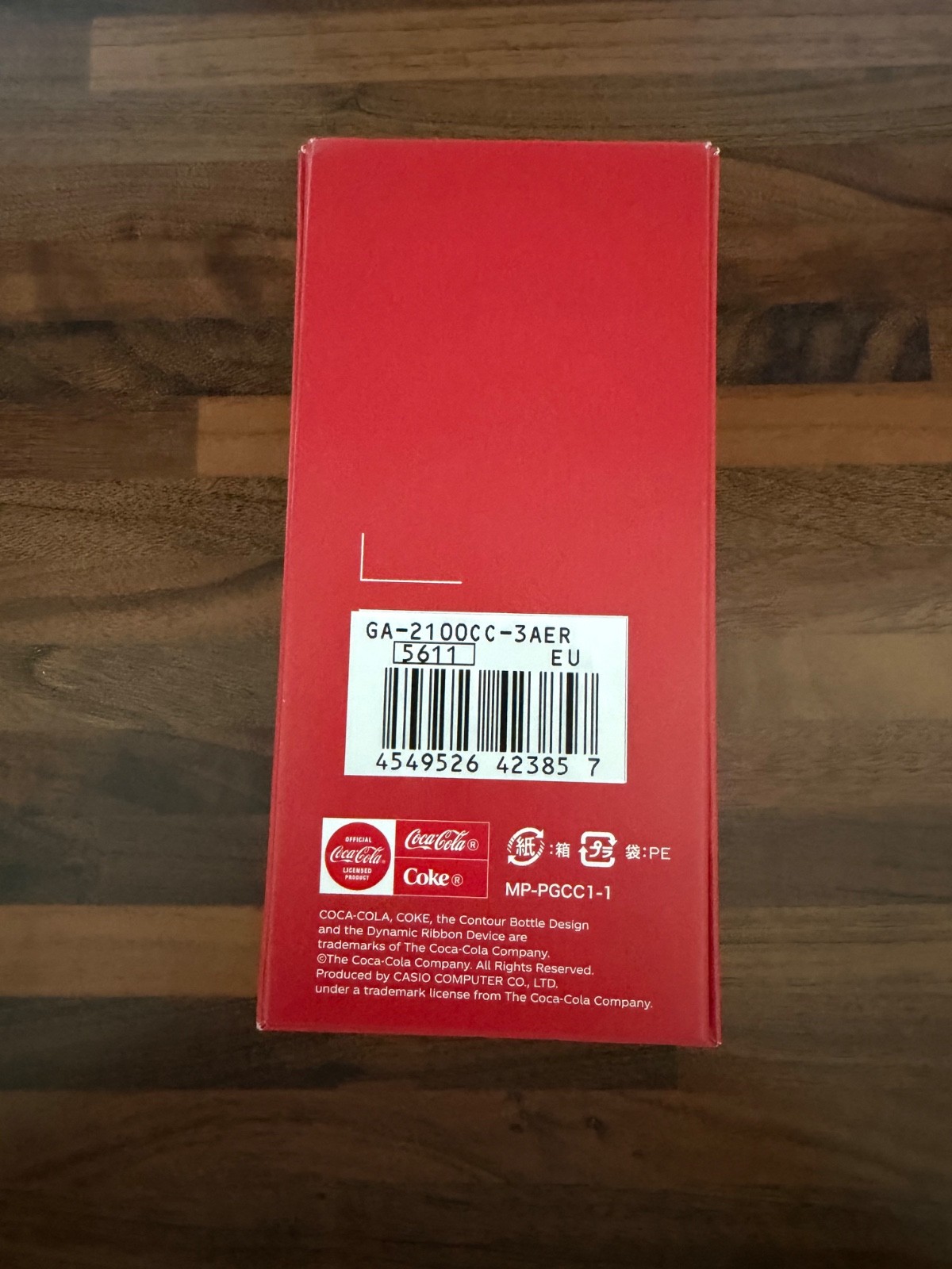 CASIO G-SHOCK x Coca-Cola GA-2100CC-3AJR. In Hand, With Box And Papers