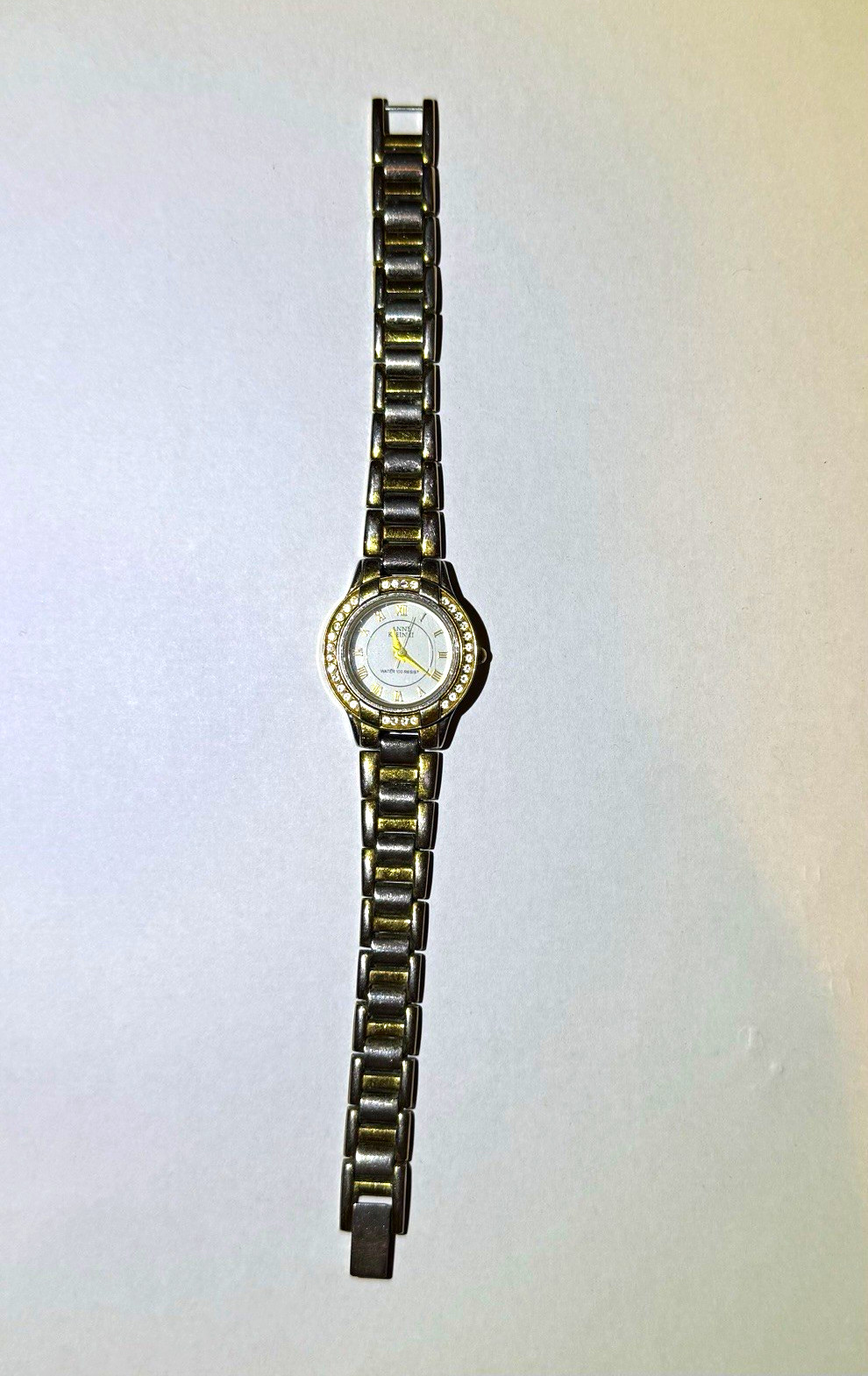 Anne Klein II Women’s Gold Tone Bracelet Quartz Watch Roman Numerals 30m WR