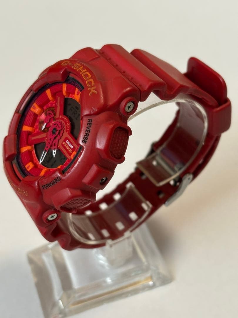 CASIO G-SHOCK Digital-Analog Watch, Red GA-110AC