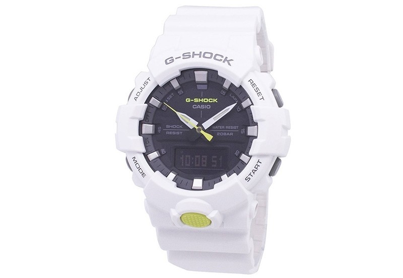 Casio G-Shock Grey Dial White Resin Band Watch – GA-800SC-7A