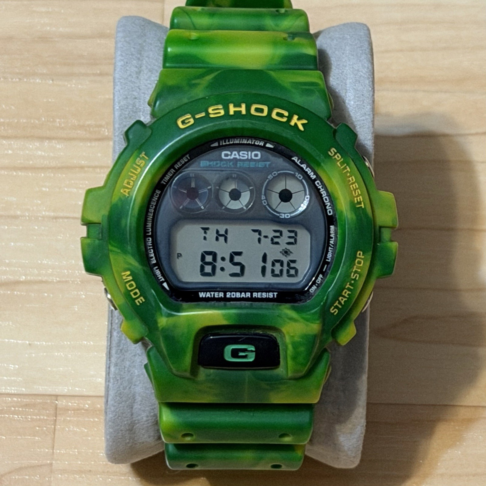 Casio G-Shock DW-6900MC-3 Jammin’ Colors Series Green Yellow Swirl Digital Watch
