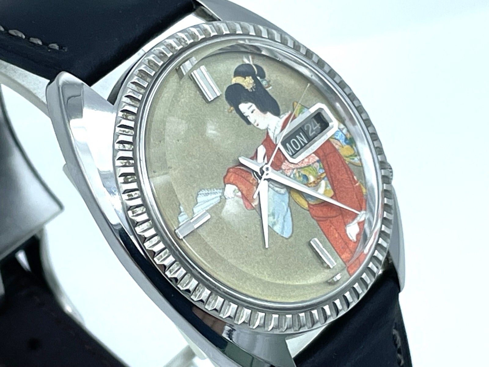 Vintage UKIYOE SEIKO 5 Automatic Watch New Glass Shouen Uemura Jonomai