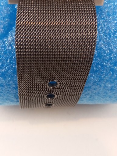 DKNY Double Square Watch Stainless Steel Silver Mesh Band Bracelet New Battery