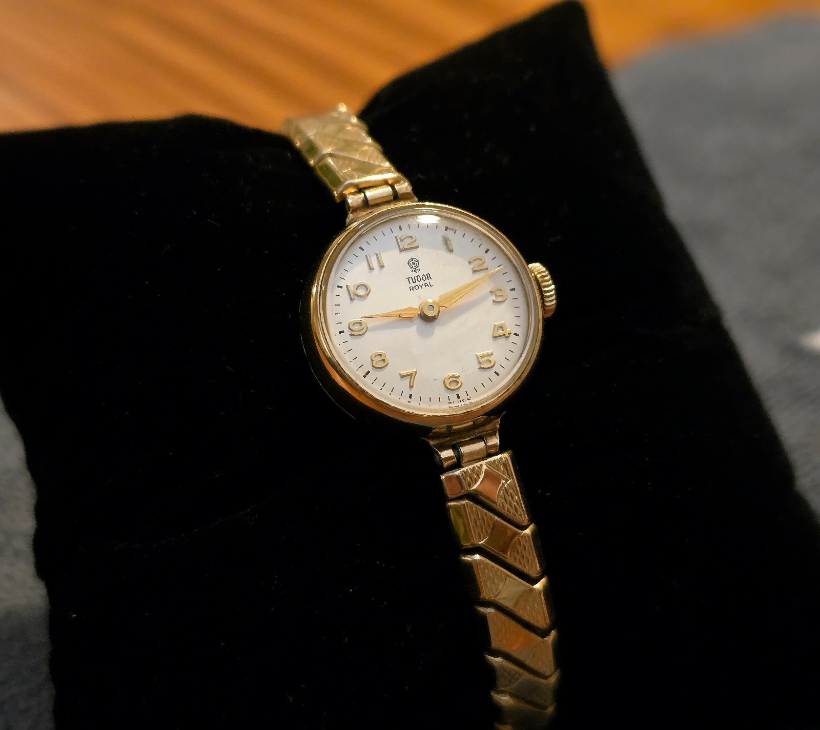 Vintage 1957 Tudor Watch, Solid Gold Case, Works Well, “Rolex” on Case, 20 mm