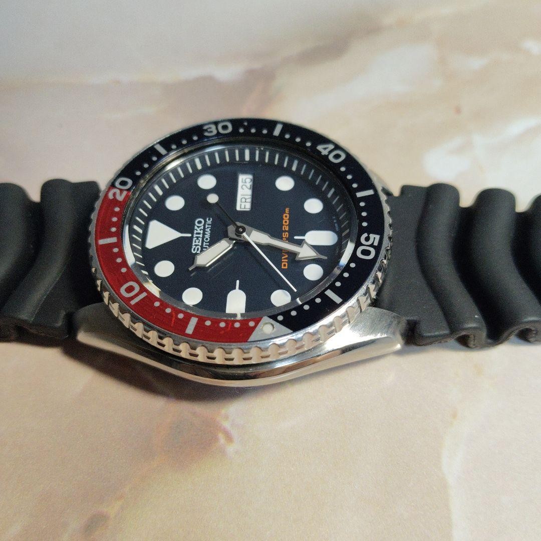 Seiko Diver 7S26-0020 Automatic Watch Vintage 42mm Black Dial Pepsi Bezel