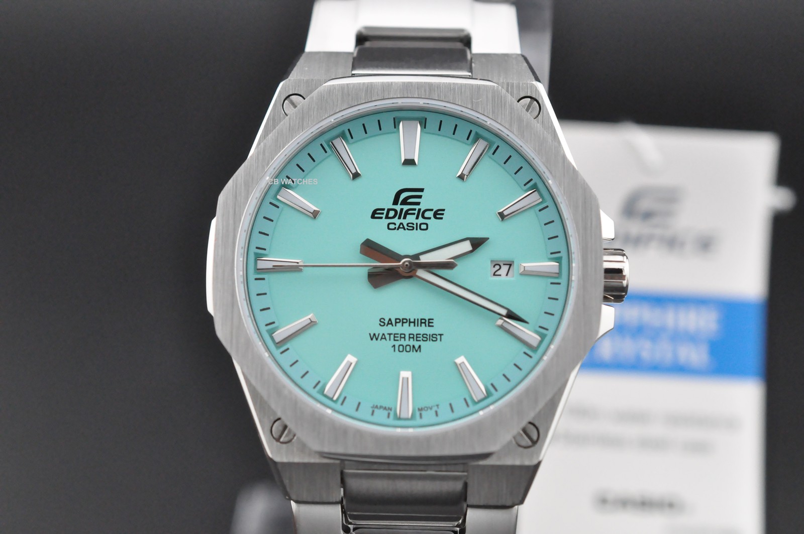 CASIO Edifce Sapphire crystal steel band Men’s watch EFR-S108D-2BV