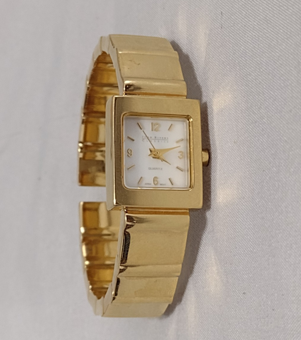 Women’s JOAN RIVERS Classics Gold Watch w/ New Battery – Works Great! cN