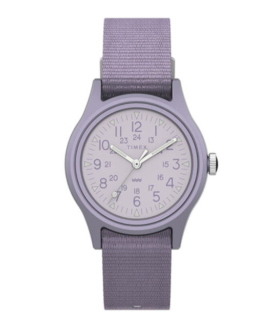 Timex TW2T76800 Purple Analog Watch 24 Hour Dial Fabric Strap 30M