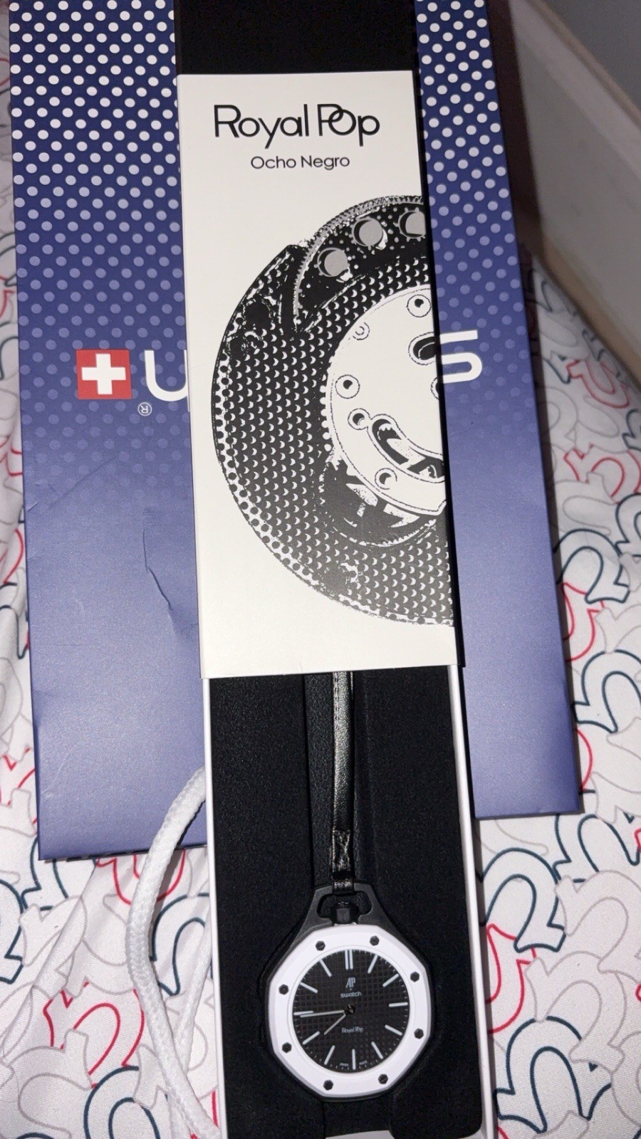 Swatch Royal Pop Ocho Negro Swiss Made Quartz Black Dial 41mm Box Manual
