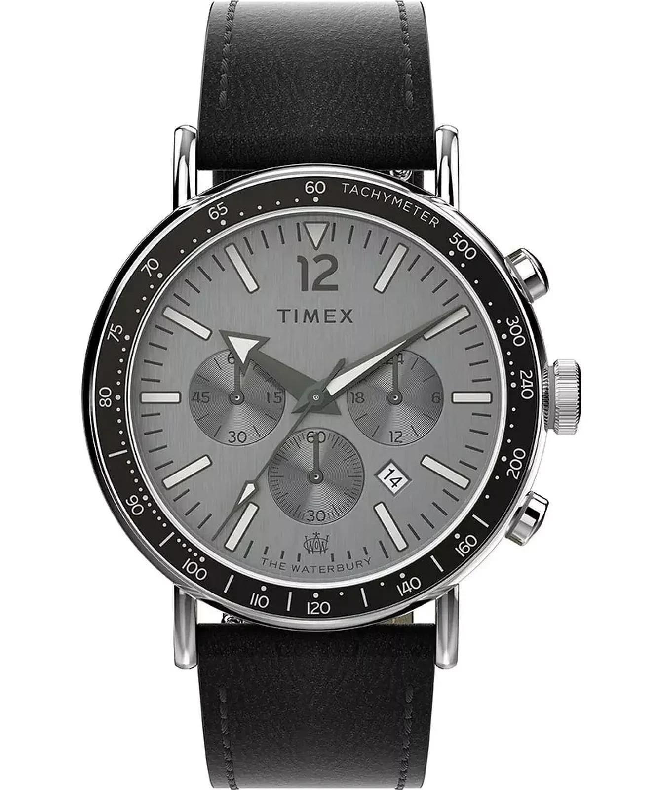 Timex Waterbury TW2W47400 NEW Men’s Watch Chronograph Quartz Genuine Leather