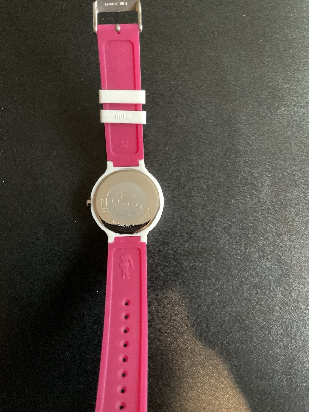 Lacoste Quartz Watch Unisex White/Pink/Purple Needs Battery Silicone Band