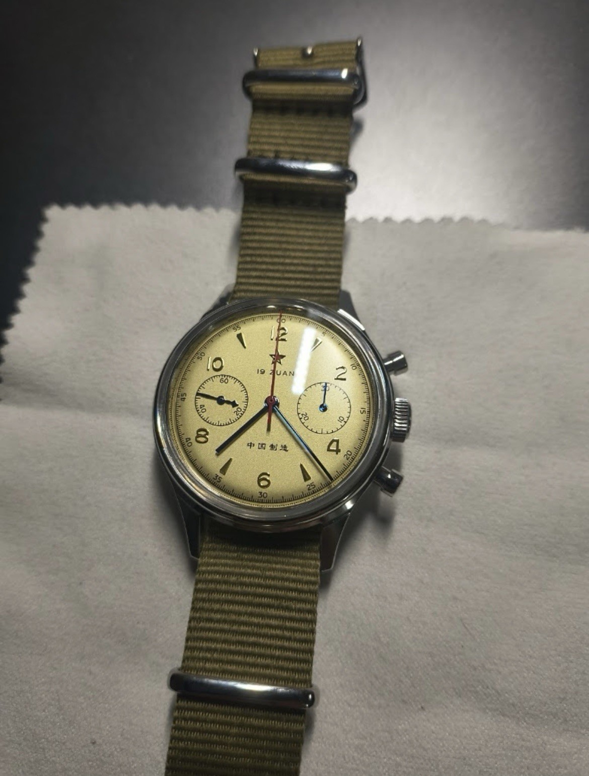 Seagull 1963 ST1901 38mm Acrylic Manual Wind Pilot’s Chronograph Watch US Seller