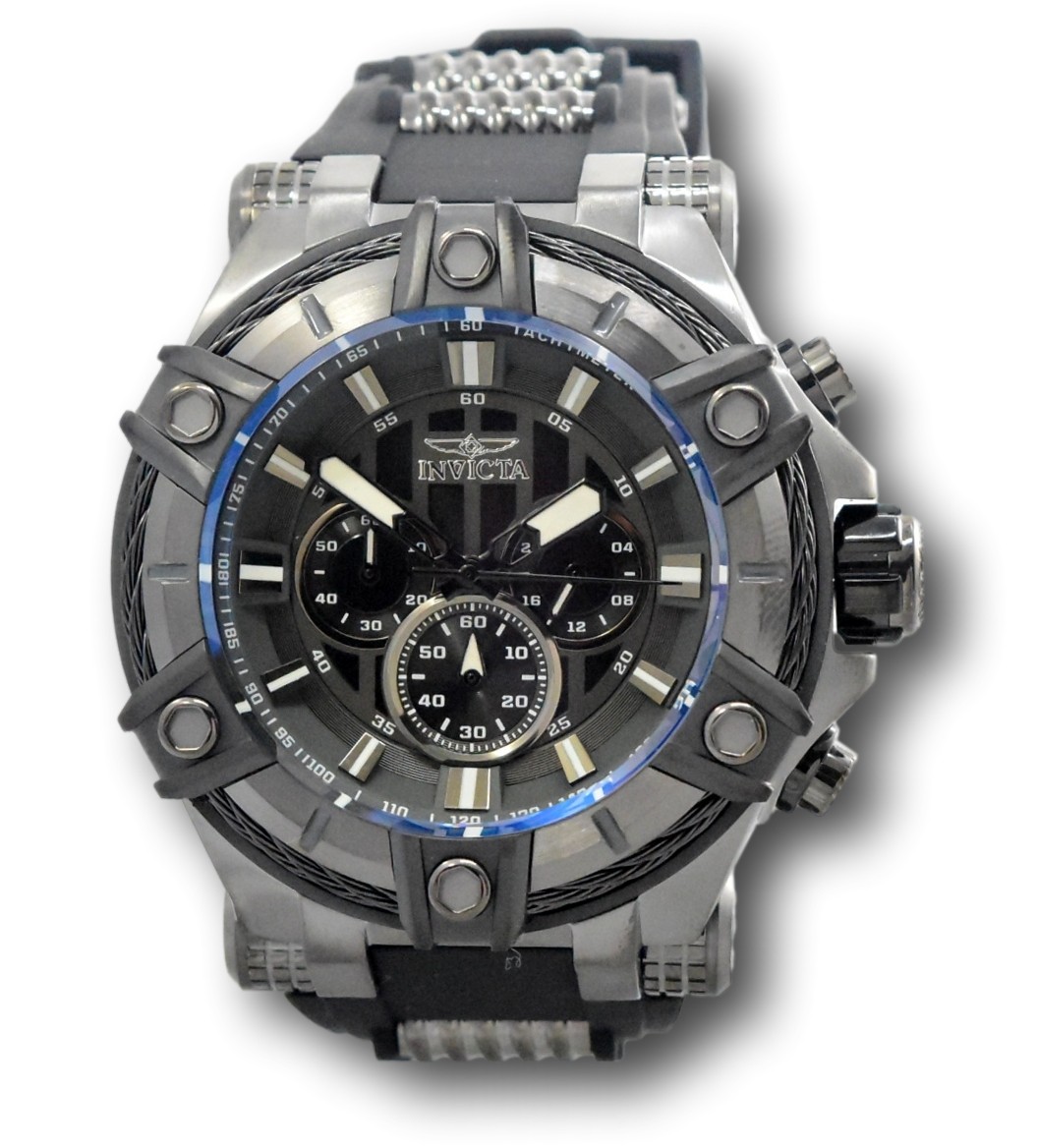 Invicta Bolt Cable Surge Men’s 52mm Triple Black Stealth Chronograph Watch 35550