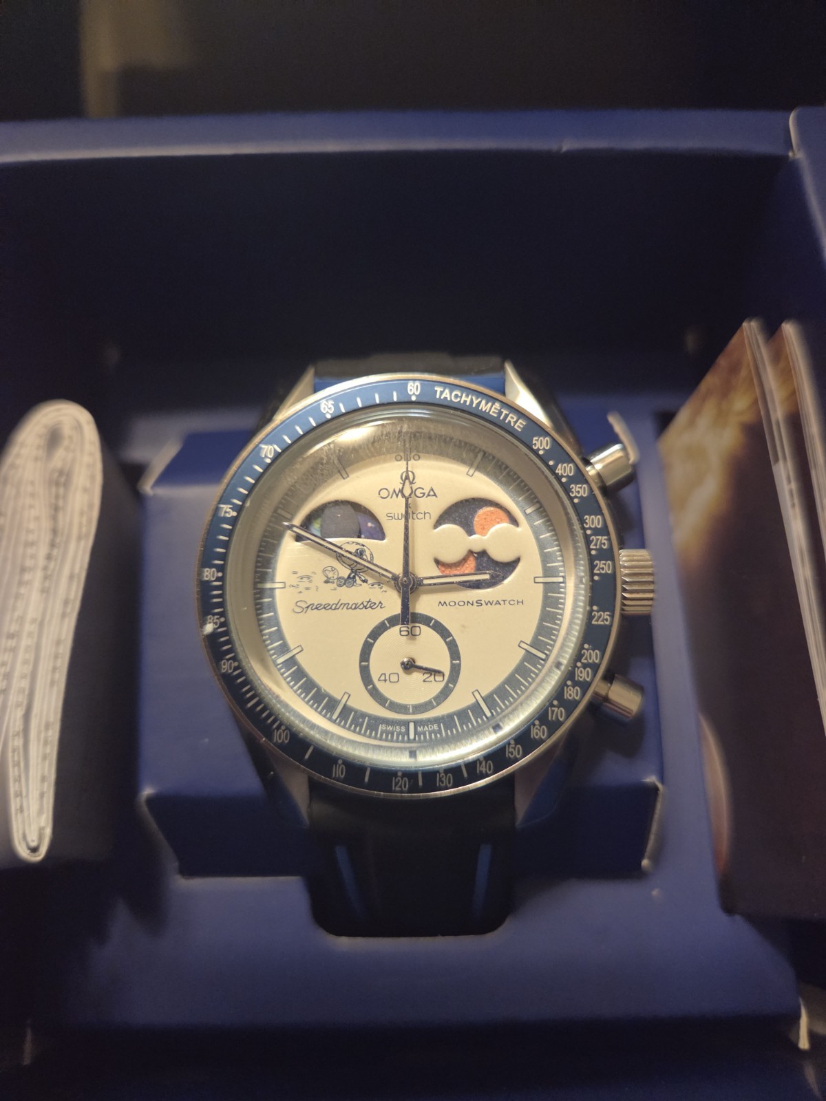 OMEGA x Swatch Mission to Earthphase Moonshine Gold Moon Phase 42mm Blue