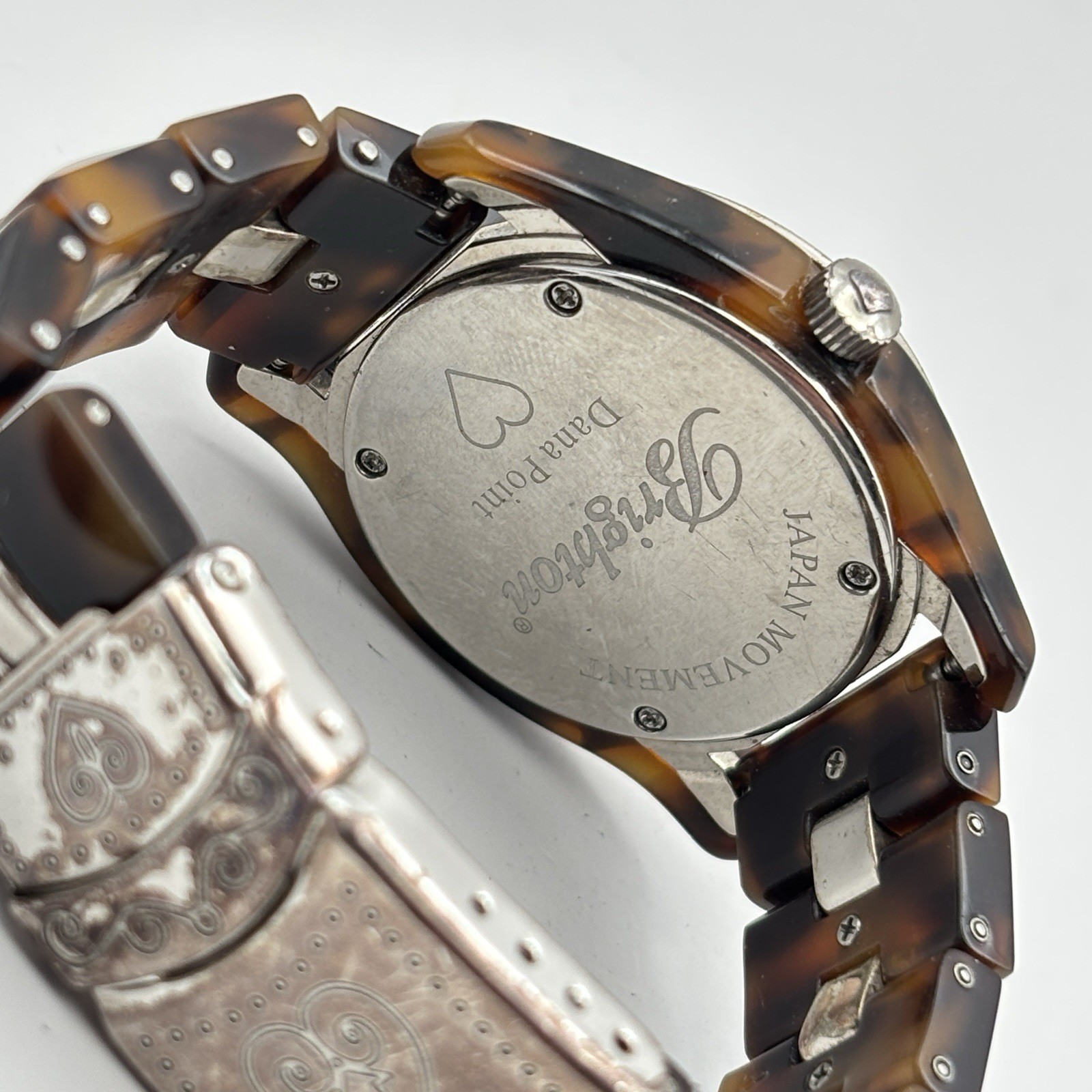 Brighton Dana Point Tortoiseshell Quartz Watch Swarovski Crystals #8.25
