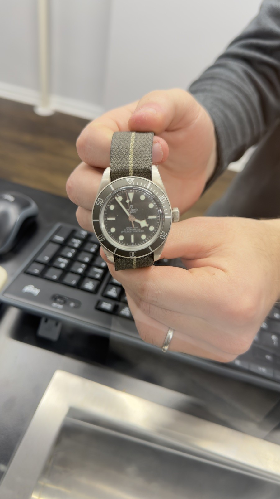 Tudor M79010SG Watch Black Bay 58 925 Silver Fabric Strap