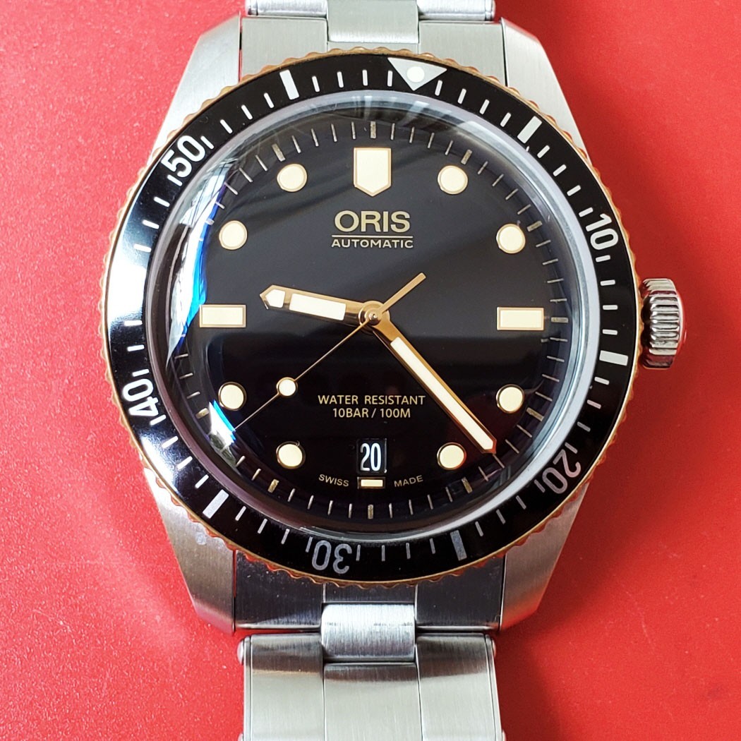 MEN’S ORIS DIVER 65 40MM AUTOMATIC 01 773 7707 4354 CARD LINKS CLEAN