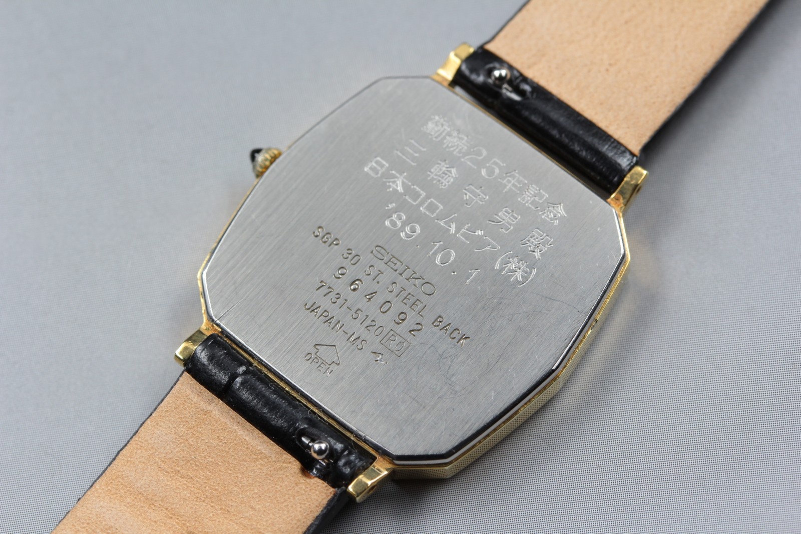 [ Near MINT ] SEIKO Dolce 7731-5120 28mm Gold Dial Quartz Men’s Watch From JAPAN