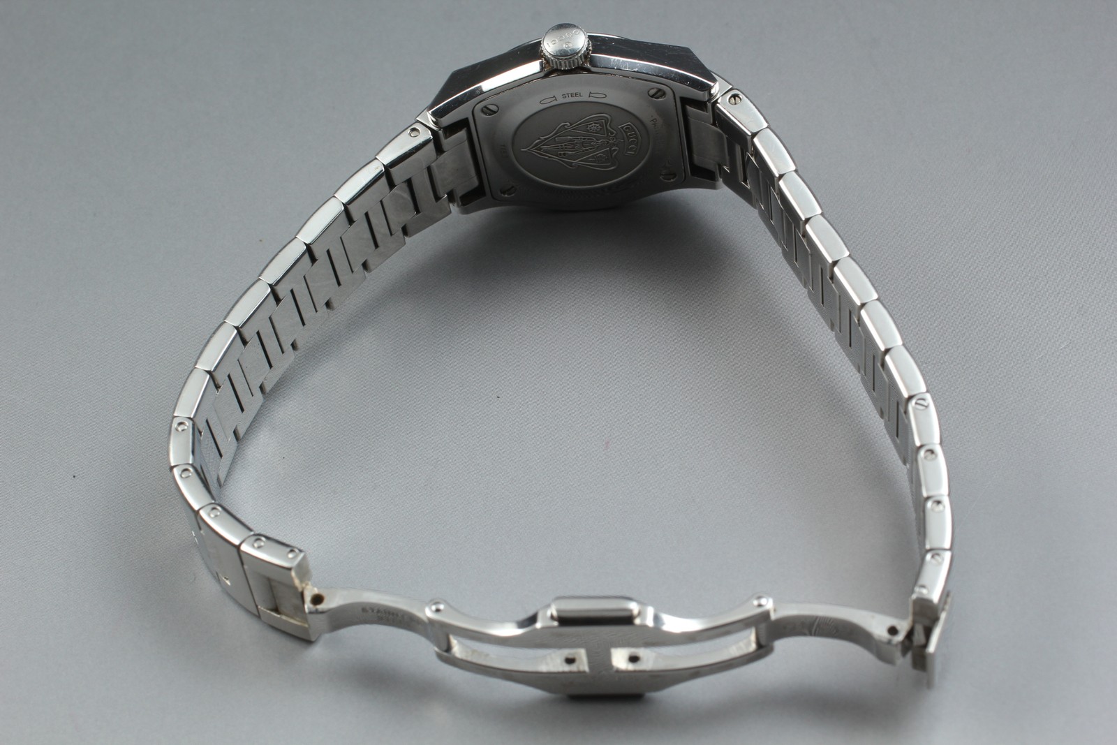 [Exc+5] GUCCI Boys Watch Pantheon Silver Champagne 115.4 Quartz From JAPAN