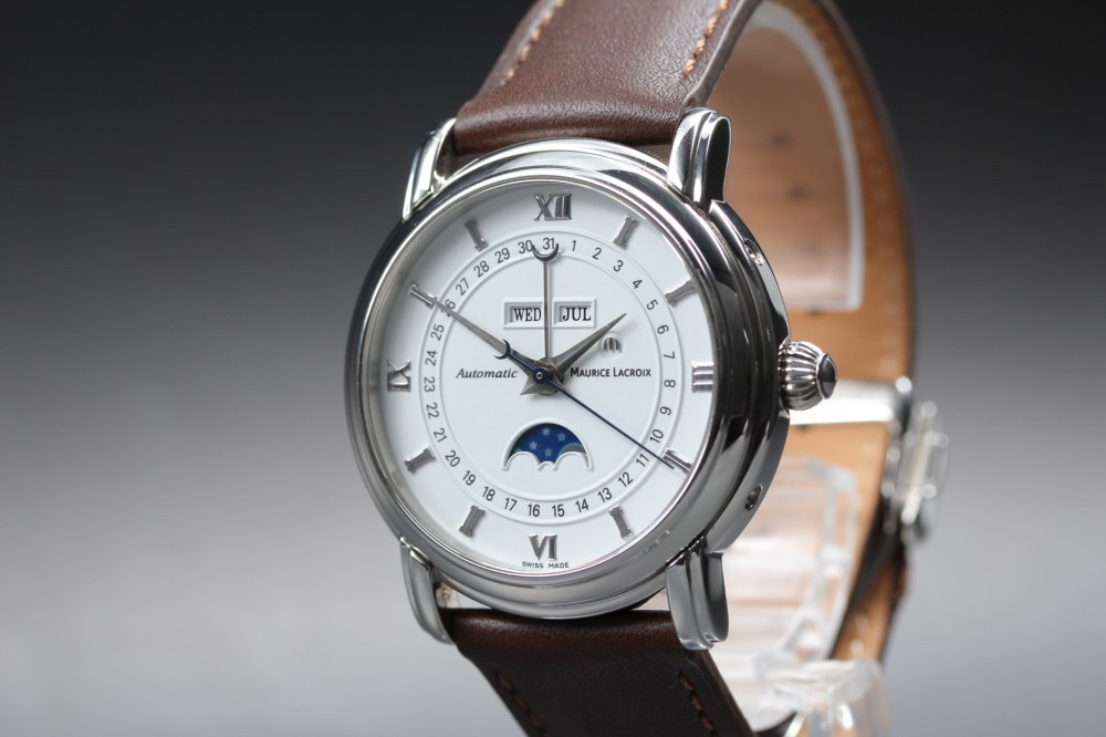 N MINT Maurice Lacroix Masterpiece MP6347 Moon Phase Triple Calendar Auto Men’s