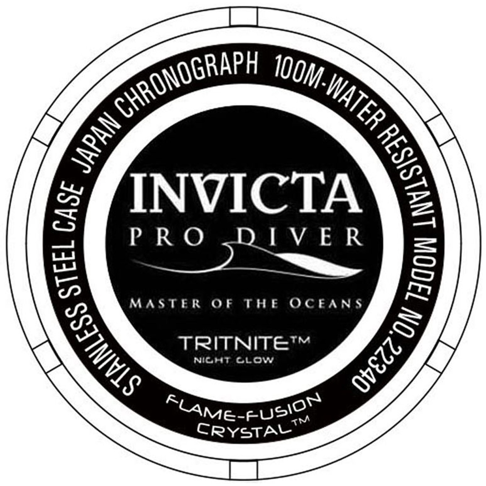 Invicta Men’s 22340 Pro Diver Quartz Chronograph Black Dial Watch