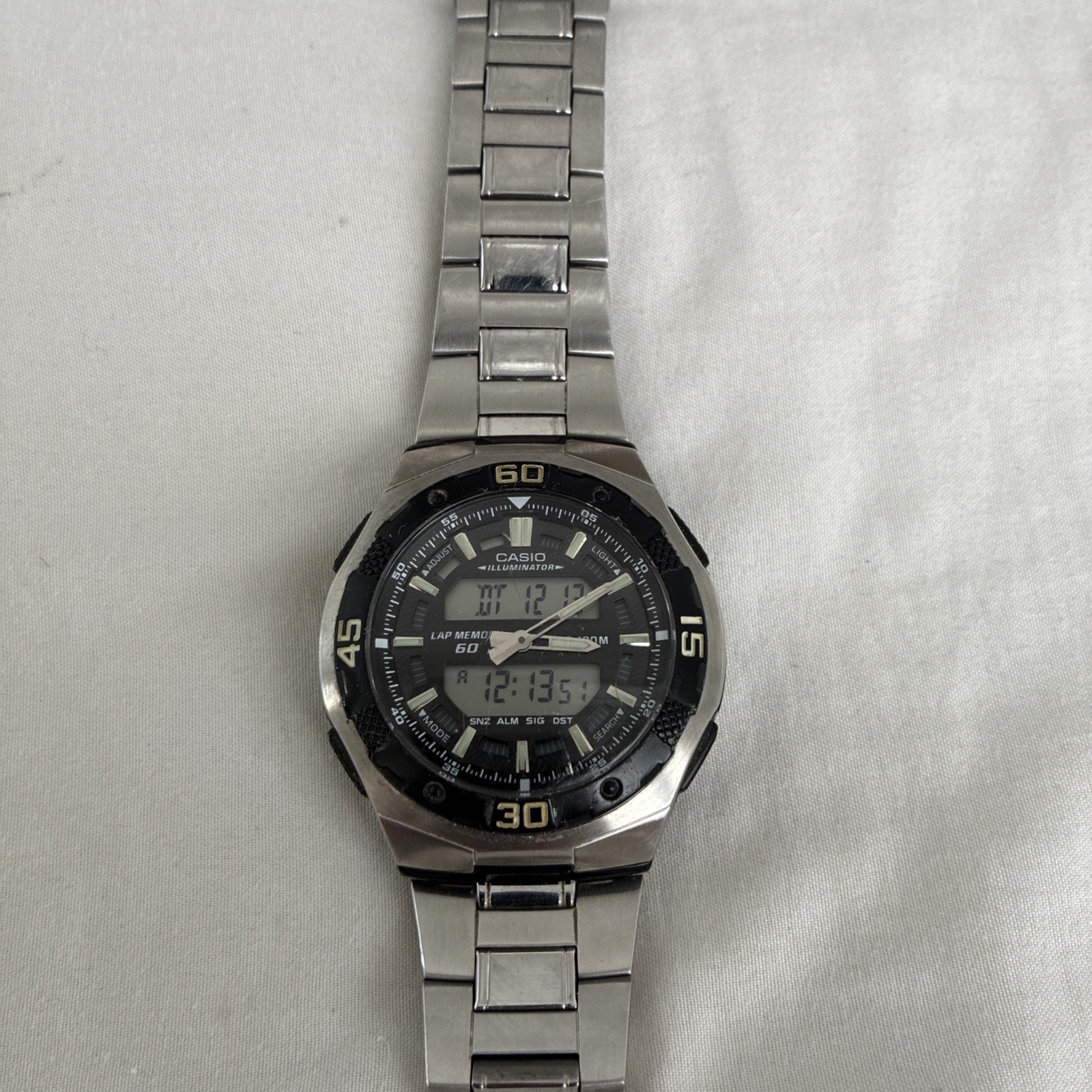 Rare Vintage Casio AQ-164W 4396 Quartz Analog Digital Men’s Watch New Batteries!